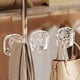 thumbnail image 5 of Perforation-Free Bag Hook Set | 4 Pack Multi-Functional Seamless Wall Mount Hangers | Earphone Headband Towel Holder | Adhesive Installation | L-Shaped Plastic | 5.7cm/2.2in | For Door Bathroom, 5 of 6
