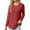Red, variant on Diufon Womens Fall Tunics Solid Color Side Button Blouses Round Neck Long Sleeve Tops
