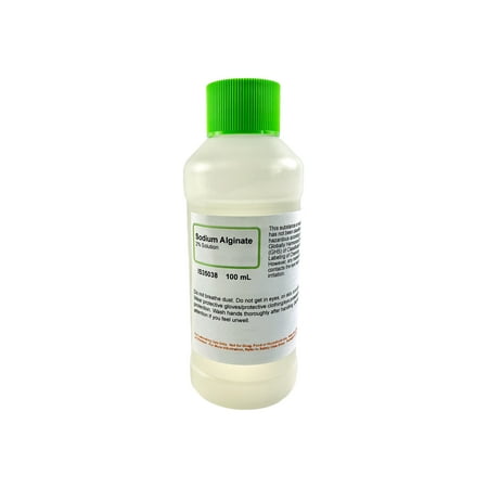 Sodium Alginate 2% Solution, 100mL - Laboratory Grade - Alginic Acid - For Casting & Gelling - The Curated Chemical Collection by Innovating Science