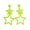 Yellow, variant on Star Earrings for Women Neon Color Hollow Star Dangle Earrings Sparkle-Star Drop Earrings Jewelry Gift Valentines Day