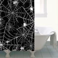 thumbnail image 4 of Halloween Spider Webs with Spiders Shower Curtain 72"x72" ,Bathroom Decorative Shower Curtains Set with 12 Hooks,Modern Waterproof Washable Shower Curtain, 4 of 6