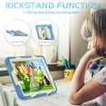 thumbnail image 4 of Allytech Kids Case for Samsung Galaxy Tab A7 Lite 8.7" 2021 SM-T220/T225, Hard Plastic + Soft Silicone Hybrid Protection Viewing & Typing Kickstand Detachable Shoulder Strap Skin Case, Skyblue, 4 of 5