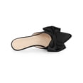 thumbnail image 4 of BLISSFUL STEP Women's Bow Pointed Toe Clear Stiletto Heel Slides Mules Black 10, 4 of 8