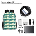 thumbnail image 6 of Single Side Full Backpack 16.1×11.8×4.5in Large Capacity Breathable Shoulder Belt Leisure Simple And Strong Bearing Capacity Lightseagreen Colorful Houndstooth_1, 6 of 8