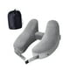thumbnail image 5 of Almohada de viaje para el cuello con bolsa de almacenamiento y funda desmontable. gris, 5 of 9
