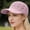 Pink, variant on Baseball Cap Womens Hollow Knit Breathable Lightweight Soft Adjustable Curved Short Brim Casual Sun Hat For Summer Outdoor Daily Travel All Season Wear