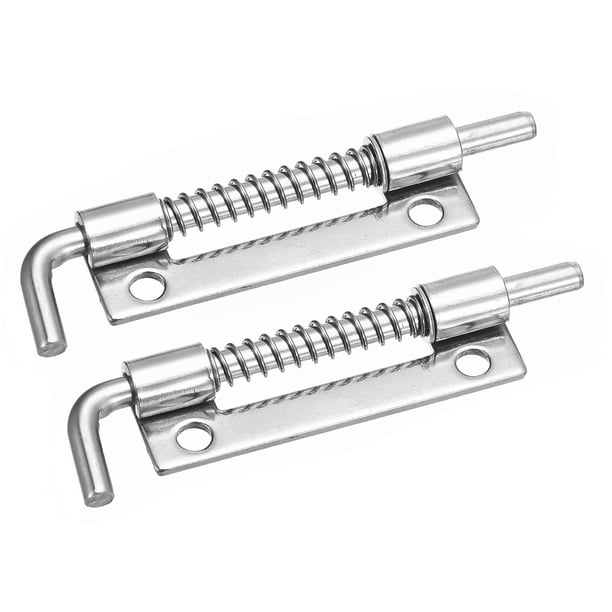 Pasador de Pestillo con Resorte 2pcs 3.35" de Acero Inoxidable 304 con Resorte Diestro con Agujero Bloqueado Por Resorte para Caja de Distribución (Plateado)