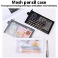 thumbnail image 5 of Steadline Clear Mesh Exam Pencil Case, Nylon Mesh Zipper Pen Case Bag, Makeup Bag for Women, Portable Office campus Stationery Storage Pouch for Adults, 5 of 7