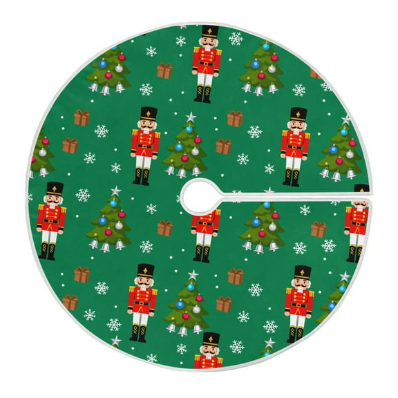 Ryvnso Christmas Tree Skirt Nutcracker Christmas Tree Xmas Tree Skirts Ornament Home Decorations 35.4"