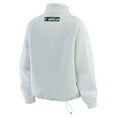 thumbnail image 3 of Women's WEAR by Erin Andrews Gray Minnesota Wild Polar Fleece Quarter-Zip Jacket, 3 of 5