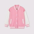 thumbnail image 5 of WIBACKER 2-12T Child Girl Boy Casual Baseball Jacket School Coat Fall Bomber Jacket,Pink, 5 of 8