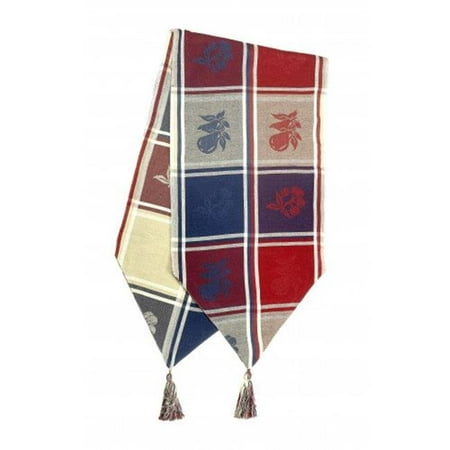 

Mr. MJs Trading AG-11379-13x72 13 x 72 in. Ribbed Table Runner with Tassels Burgundy Cherry