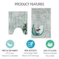 thumbnail image 2 of Sussexhome Toilet Mat Set - 2-Piece Designer Print Bathroom Contour Rugs Combo - Non Slip, Soft Cotton & Absorbent Floor Carpets - Machine Washable - 20x31.5" Large Sink Bathmat, 20x24" Toilet Rug, 2 of 10