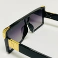 thumbnail image 3 of Women Men Sunglasses Fashion Flat Lens Square Oversize Hip Hop, 3 of 7