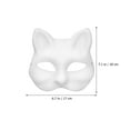 thumbnail image 3 of Miangastore 7pcs Blank Paper Masks Cat Masks Unpainted Masks Crafting Masks Animal Masks Masquerade Party Masks, 3 of 8