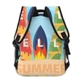 thumbnail image 4 of Pofeuu Hello Summer3 Print Backpack for Men and Women - Basic Bookbag Casual Daypack Backpacks for College Work Travel-One Size, 4 of 5