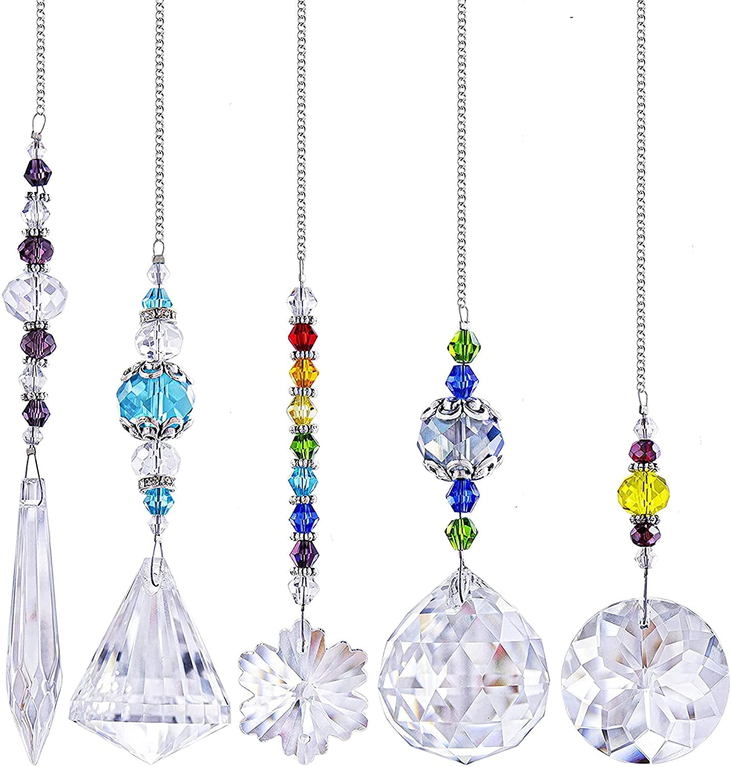 70MM Fengshui Prism Square Crystal Pendant Suncatcher Glass Chandelier Hanger 