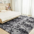 thumbnail image 2 of Large 6x9 Area Rugs for Living Room, Indoor Shaggy Rugs for Bedroom, Anti-Slip Fluffy Shag Rugs Fuzzy Furry Plush Rugs for Kids Girls Room Decor, Tie-Dyed Dark Grey, 2 of 7