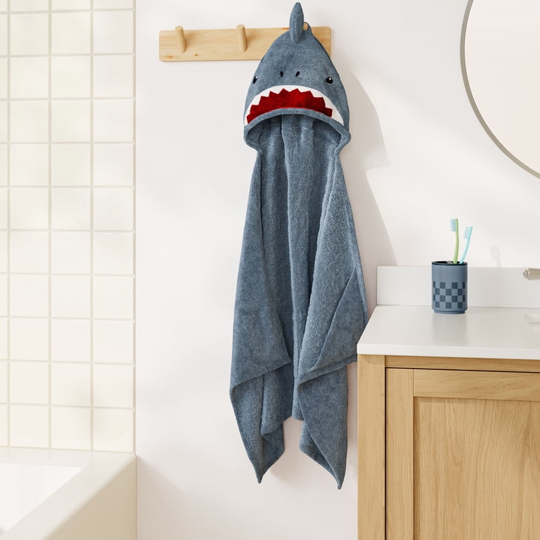 Blue Shark Hooded Cotton Bath Towel photo 2