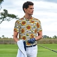 thumbnail image 6 of Balery Cute Sunflowers Printed Men’s Short Sleeve Polo Shirt, Midweight Men's Shirt,Golf Polo shirts -Medium, 6 of 9