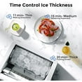 thumbnail image 6 of Automatic Self-Cleaning Ice Maker Machine Countertop, 24pcs in 13 Mins, Portable Compact Ice Maker with Ice Scoop& Basket, Stainless Steel, Perfect for Home/Kitchen/Office/Bar, Black /White, 6 of 15