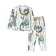thumbnail image 1 of Balery Cute Colorful Animal Conjunto de Pijama con Estampado para Mujer, Conjunto de Dos Piezas con Manga Larga, Ropa de Dormir Suave con Bolsillos, Pijamas Cómodos-Medium, 1 of 7