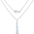 thumbnail image 2 of Genuine Pears Blue Topaz Pendant in Sterling Silver, 2 of 3