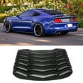 thumbnail image 2 of Ikon Motorsports Compatible with 15-24 Ford Mustang IKON Rear Window Louver Sun Shade Cover Windshield Vent - ABS 2015 2016 2017 2018 2019 2020, 2 of 7