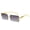 Gold Frame Gradient Gray Sheet, variant on Womens Stylish Square Frameless Sunglasses - Alloy Frames & HD PC Mirror Lenses for Travel, Outdoor Sports, Driving, and Parties