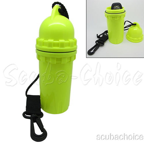 Scuba Diving Snorkeling Waterproof Cylindrical Dry Box with Clip 