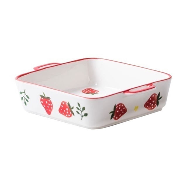 Home Ceramic Baking Dish Oven Special Baking Dish Rectangular Double Ears Baking Spaghetti Baking Dish