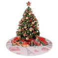 thumbnail image 4 of XMXY Halloween Christmas Tree Skirt, Love Parisian Pink Style Holiday Party Indoor Decorations Ornaments, 30 Inch, 4 of 5