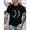 thumbnail image 1 of Manfinity T-Shirt à Manches Courtes Col Rond Imprimé Baseball pour Hommes, 1 of 6