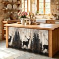 thumbnail image 6 of Vintage Forest Deer Cabinet Curtain 32"Wx55"L,Dustproof Pantry Door Curtain with Self Adhesive Tape,Rustic Country Wildlife Woodland Tall Storage Cover Privacy Drape for Bathroom Kitchen Laundry Room, 6 of 9