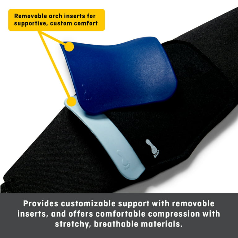 ACE Brand Therapeutic Arch Support for Plantar Fasciitis Pain, Adjustable,  Black 