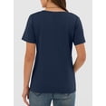thumbnail image 4 of ANRABESS Womens Short Sleeve Tops Casual V Neck Wrinkle - Free Basic T Shirts Summer Cute Tee 2026 Spring Fashion Clothes Navy Blue Medium, 4 of 7