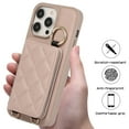 thumbnail image 6 of ELEHOLD Case for iPhone 14 Pro Max,Detachable Lanyard Crossbody Leather Wallet Case with Ring Holder & Mirror,Khaki, 6 of 8
