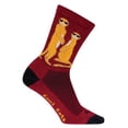 thumbnail image 2 of SockGuy Crew Kool Kats Socks - 6", Burgundy, Small/Medium, 2 of 2