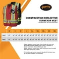 thumbnail image 6 of Pioneer 100% Cotton Hi Vis Surveyor's Safety Vest for Construction - Reflective Tape - 10 Pockets - Class 1 - Black, 6 of 8