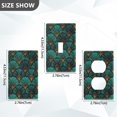 thumbnail image 7 of Yayeee Blank Wall Plate Cover 1-Gang 4.5"x2.7" Home Unused Decorative Outlet, Green Art Abstract Pattern, 7 of 7