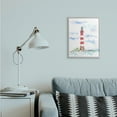 thumbnail image 2 of Stupell Industries Red Stripe Lighthouse Soft Coastal Landscape Grey Framed, 16 x 20, Design by Melissa Hyatt LLC, 2 of 7