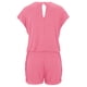 thumbnail image 2 of Greeniant Mono de verano liso de algodón con cuello en V para mujer, mono de manga corta para niña Deportes acuáticos Rosado XXL, 2 of 5