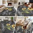 thumbnail image 5 of 5'x8' Area Rugs, You Are My Sunshine Indoor Outdoor Area Rug for Living Room Bedroom, Yellow Sunflowers Cute Bees Heart Dark Gray Washable Bathroom Rugs Kitchen Floor Carpet Mats Home Decor Aesthetic, 5 of 8
