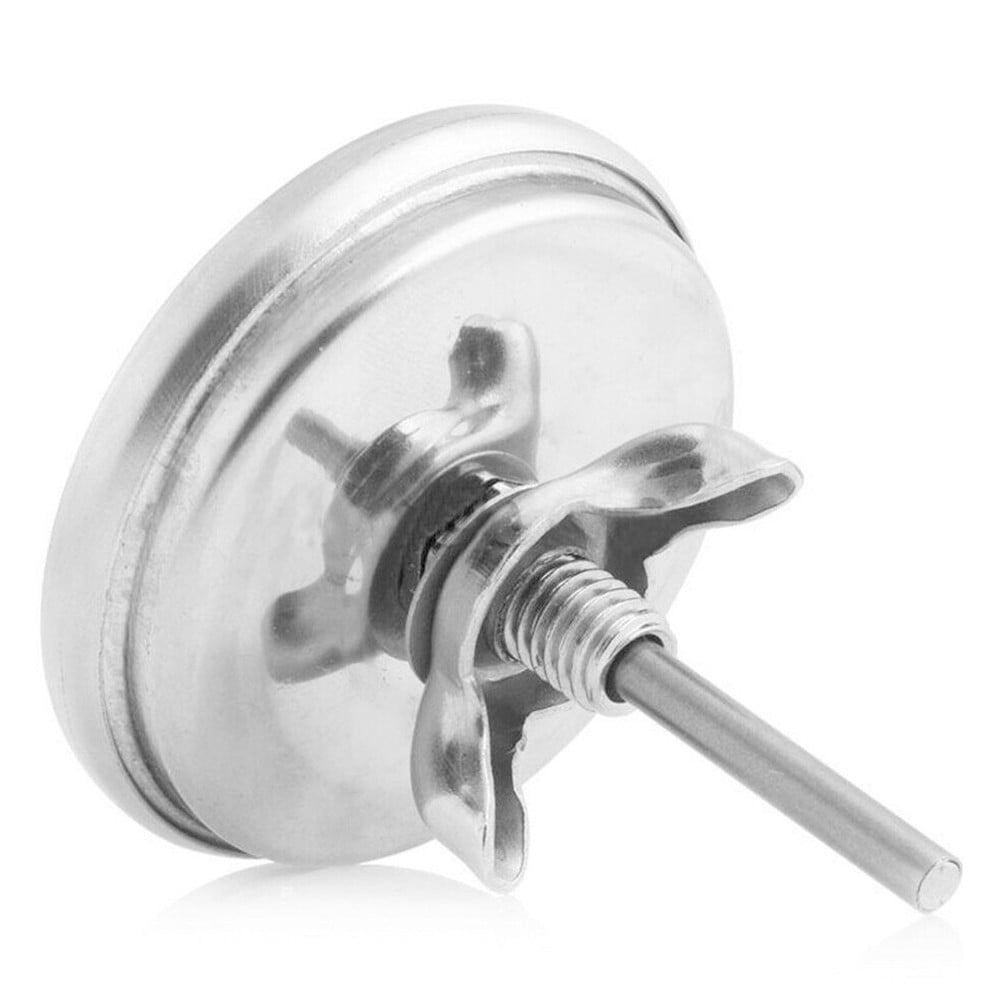 Edelstahl BBQ-Ofenthermometer – Dual-Skala 50-500°C / 100-1000°F, 52 Mm Durchmesser, Silber