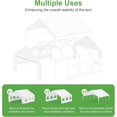 thumbnail image 4 of GOJOOASIS 20 x 20 Car Port Large Metal Shelter Portable Garage Canopy Tent for Parties，White, 4 of 7