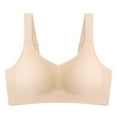 thumbnail image 1 of FhsagQ Bra Women Bras Plus Size Women's Seamless Wireless Bralette Padded Comfortable Lift Bra for Small Chest Soft Support Yoga Vest with Racerback Design for Workout and Fitness Beige XL, 1 of 4