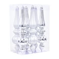 thumbnail image 2 of EZPXFCI 6.7 Inch Silver Christmas Finial Ornaments - Vintage Shatterproof Plastic Hanging Decor for Christmas Tree, Wreath & Mantel, 2 of 7