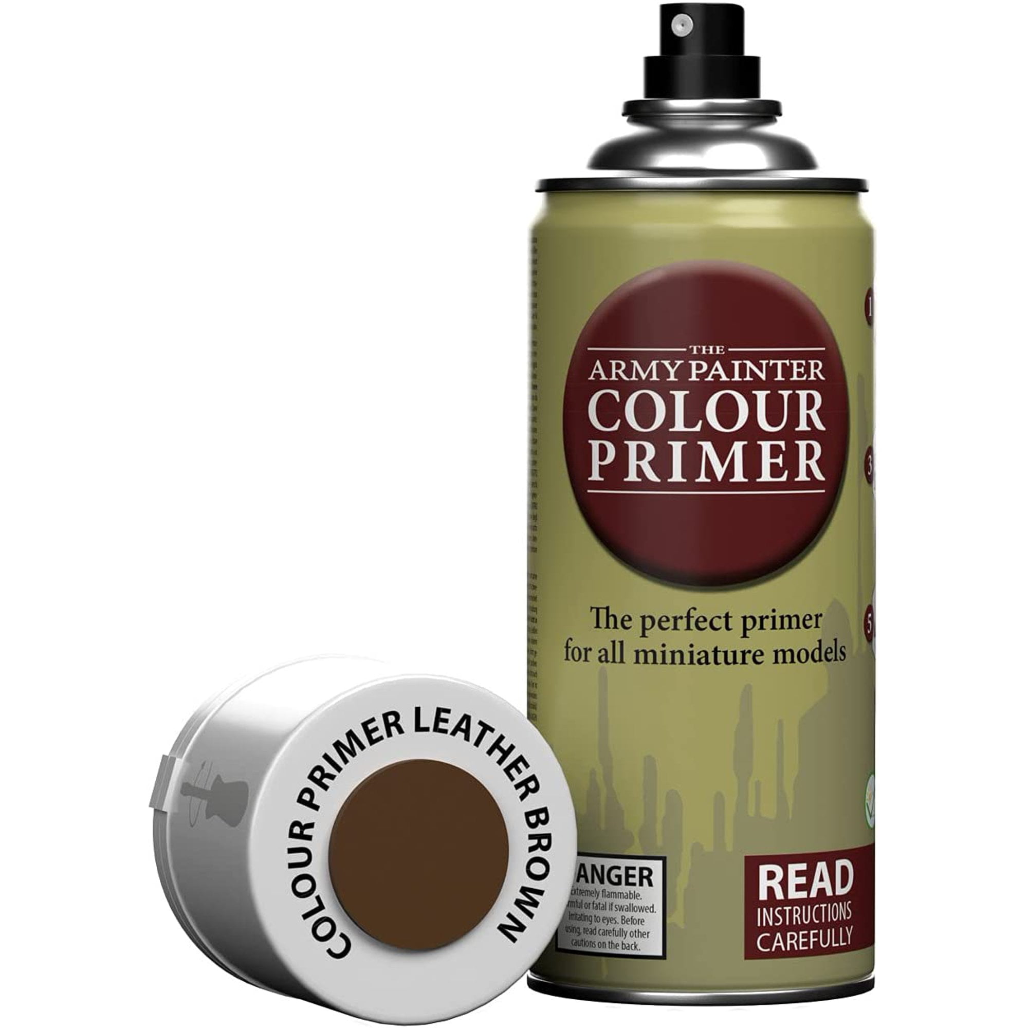 The Army Painter Color Primer, Leather Brown, 400ml, 13.5oz Acrylic