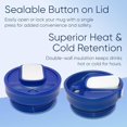 thumbnail image 6 of Insulated Stainless Steel Coffee Tumbler, 16.9 oz, Double-wall Insulated, Leakproof, BPA Free (NAVY), 6 of 6