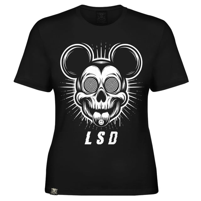 Blusa Negra manga Corta Mediana Psychomickey